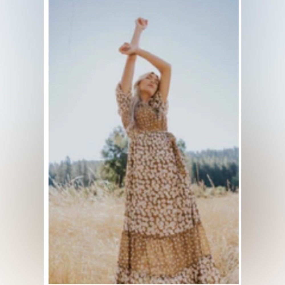 Roolee Goldenrod dress Floral mustard Dress size XS - Picture 2 of 12